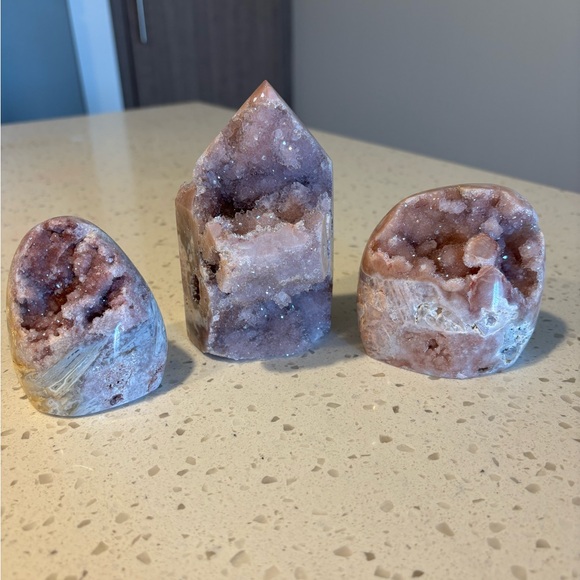 Pink Amethyst Crystals Bundle